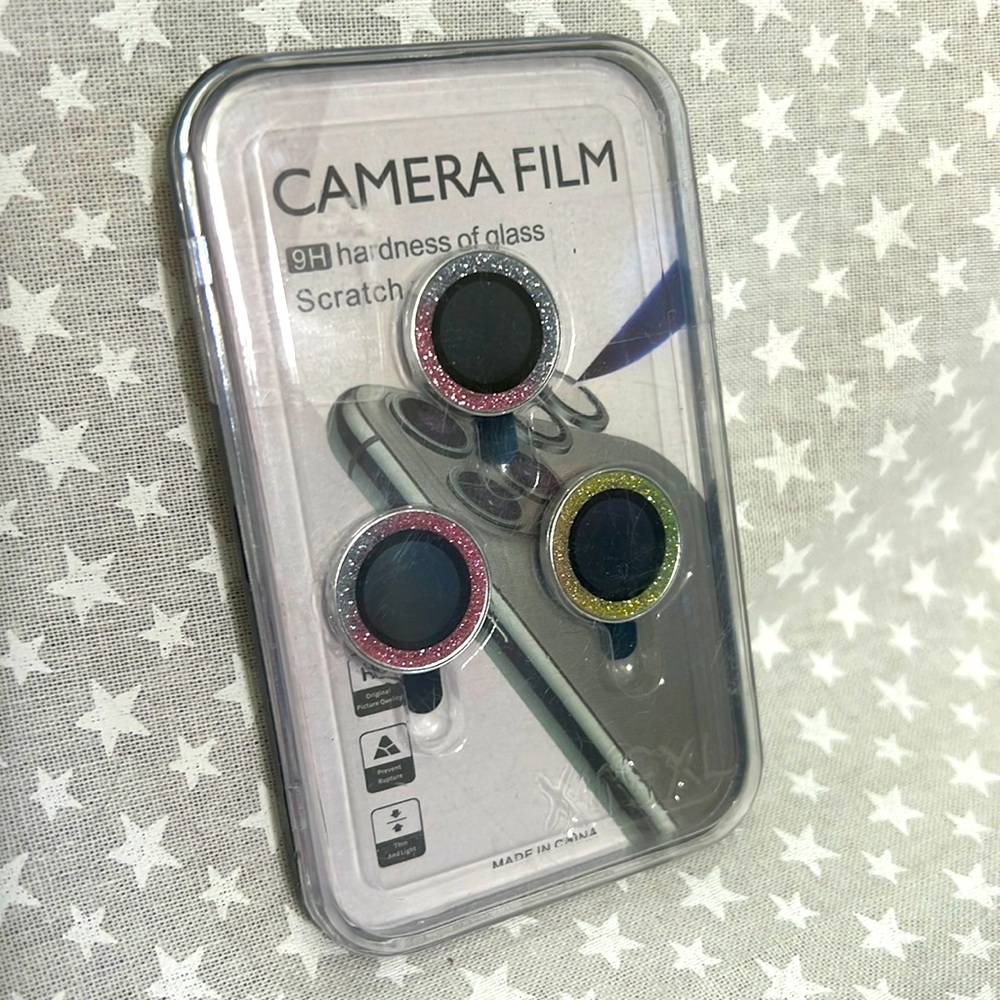Camera lens tempered glass protector Glitter Rainbow for iPhone 13 Pro, 13 …